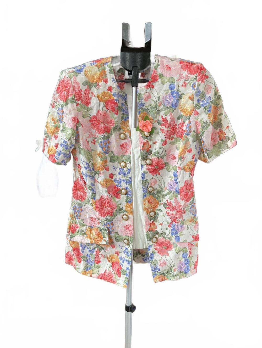 Leslie Fay Floral Chintz Blazer 80s/90s Cottagecore  Size 10